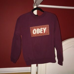 Maroon Obey Crewneck